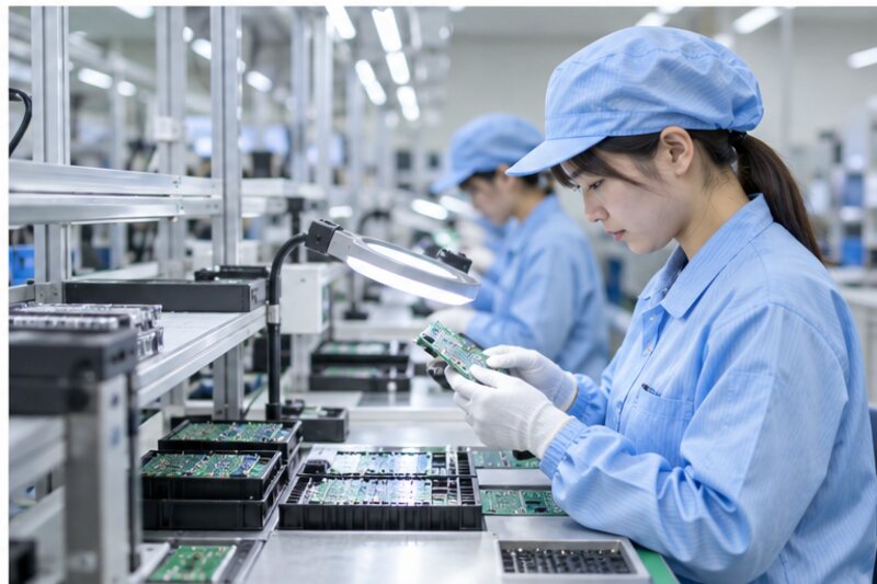 電子部品の製造・検査の仕事イメージ